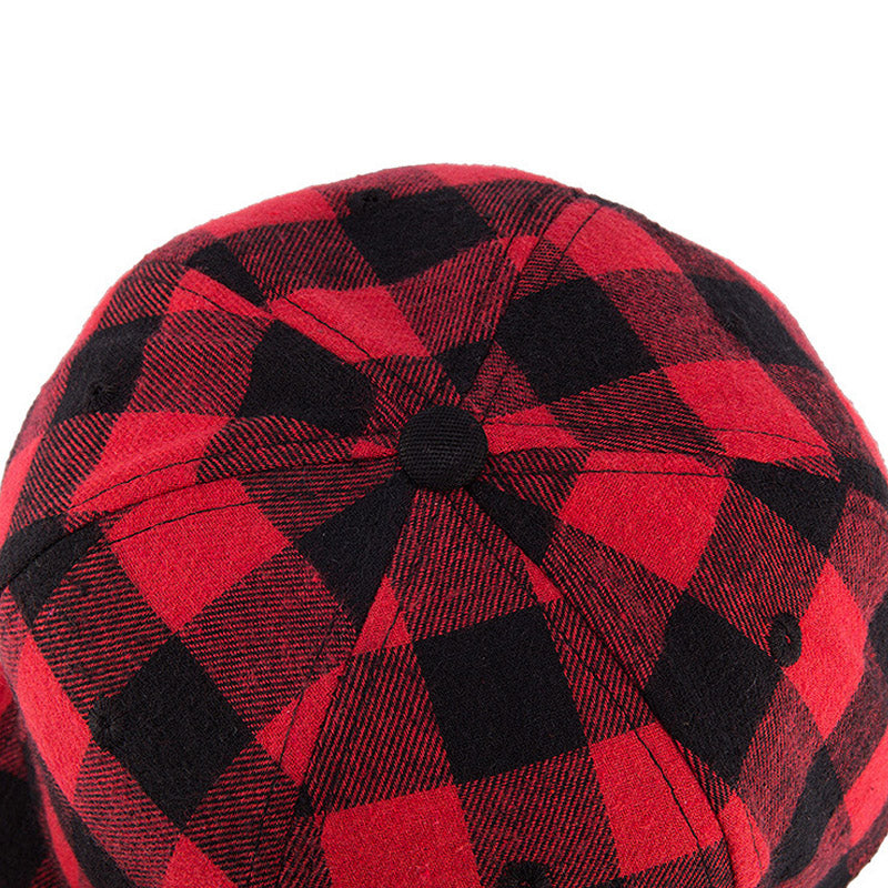Red Black Plaid Unisex Baseball Hat