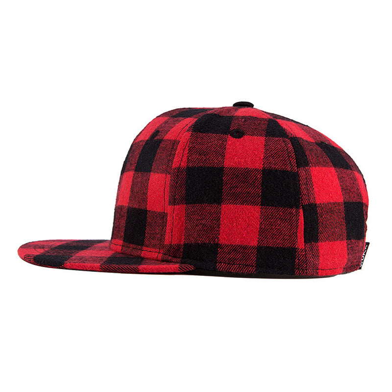 Red Black Plaid Unisex Baseball Hat