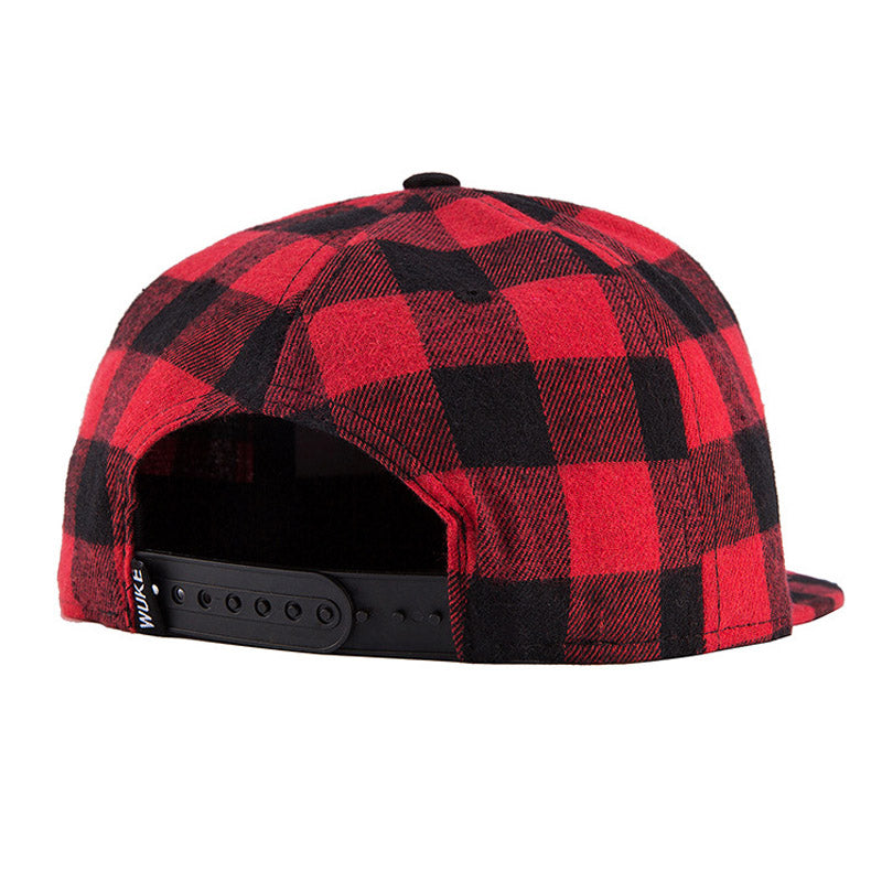 Red Black Plaid Unisex Baseball Hat