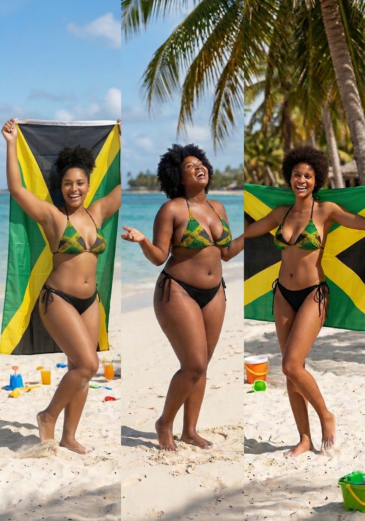 Jamaica Flag String Bikini