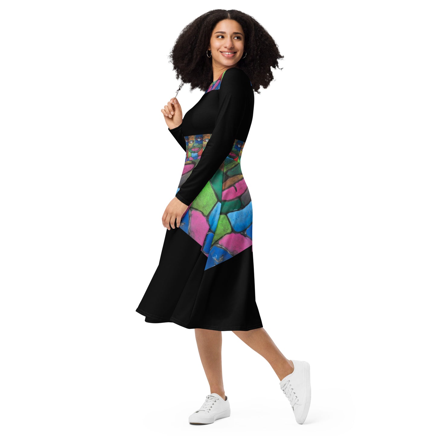 Marc-Anthony Collection Long Sleeve MIDI Dress