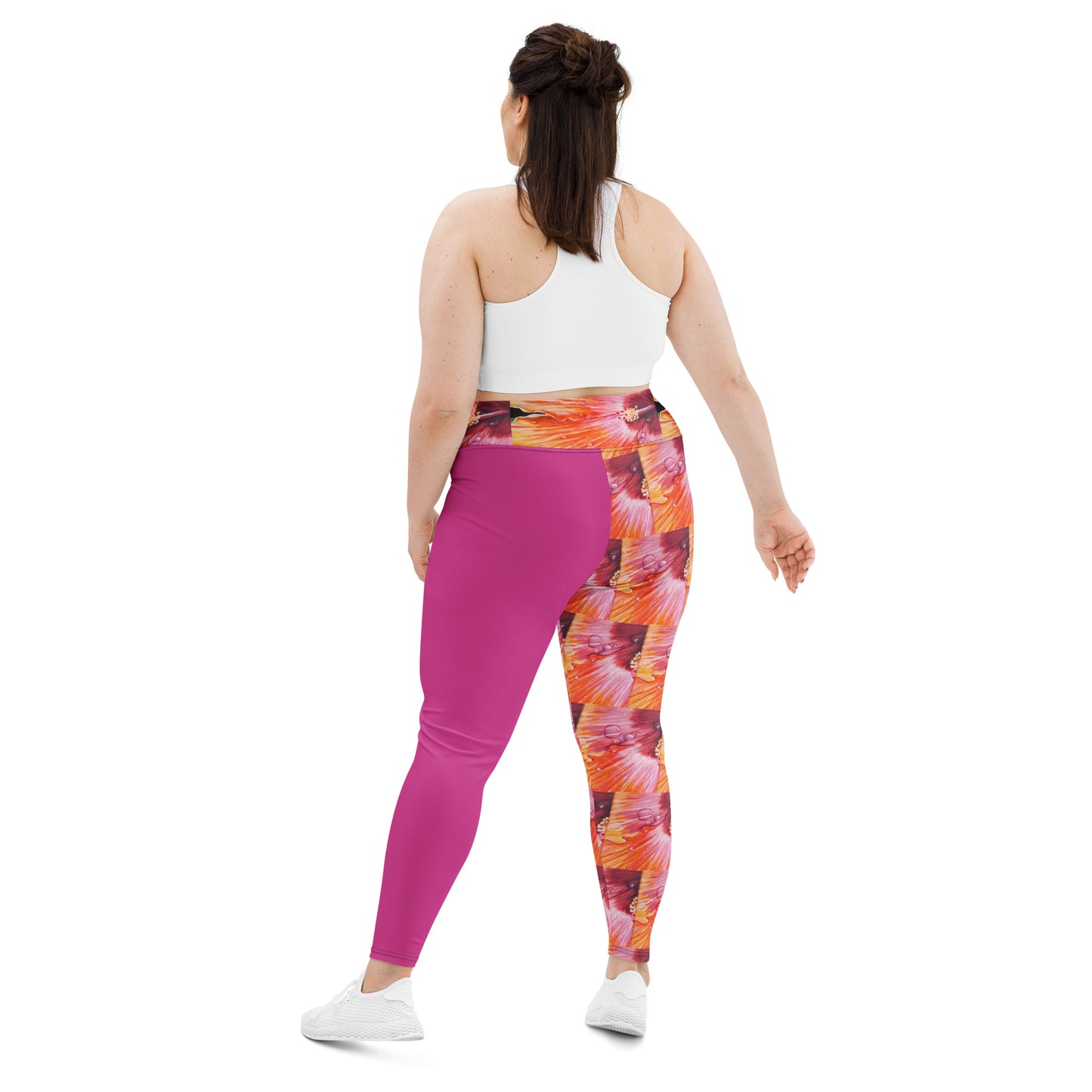 Hibiscus All-Over Print Plus Size Leggings