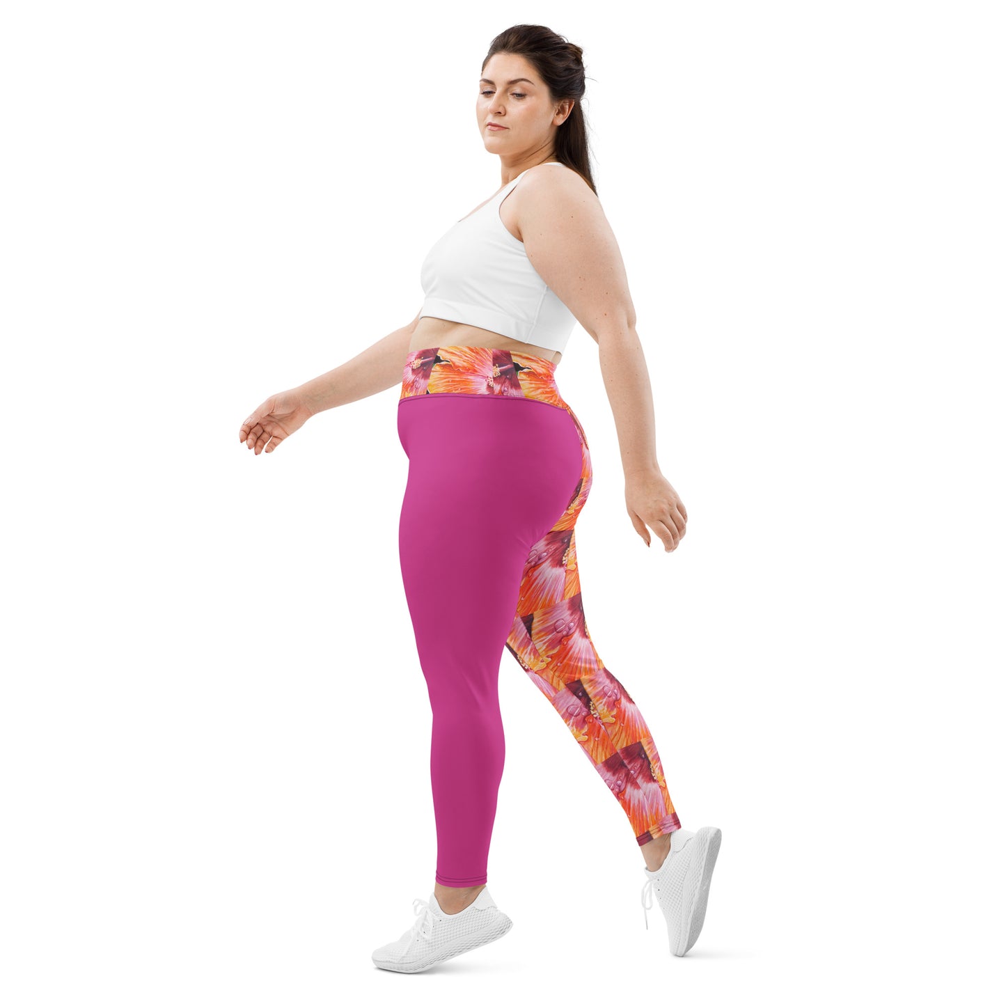Hibiscus All-Over Print Plus Size Leggings