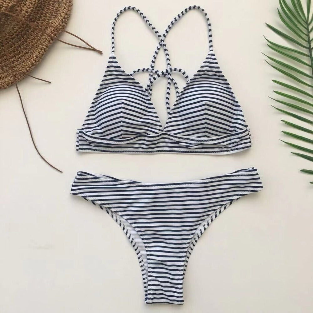 Itsy Bitsi Striped Sexy Bikini Swimsuit