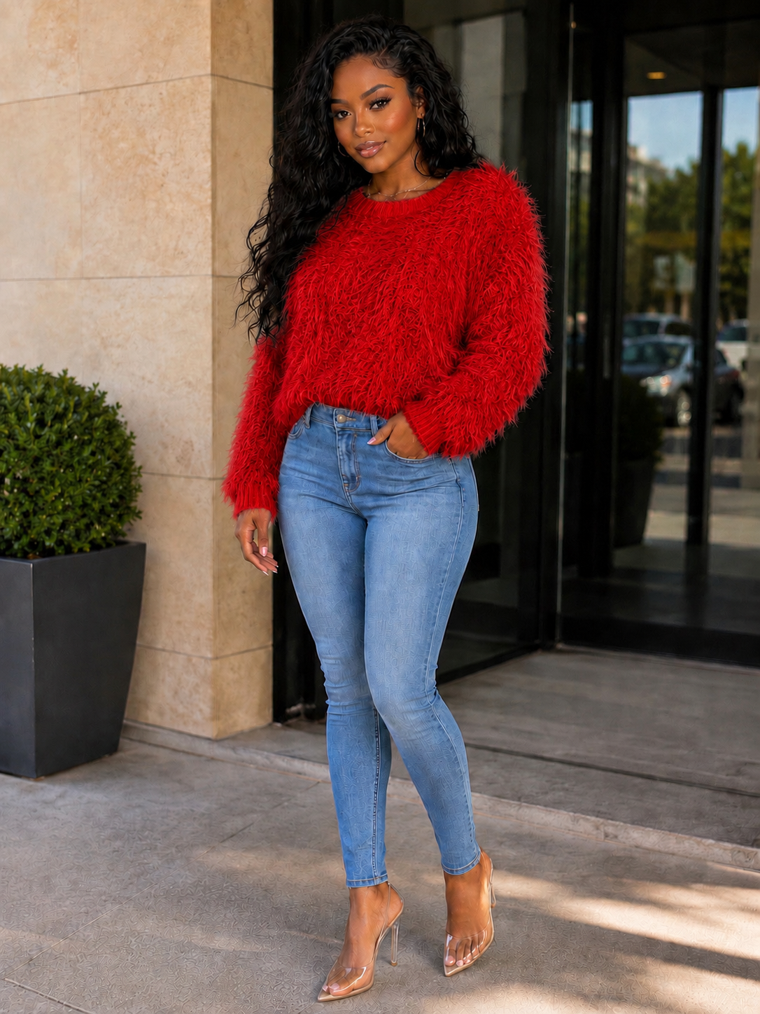 Bronxinit Cloud Luxe Fuzzy Sweater | Women’s Ultra-Soft Eyelash Knit Pullover