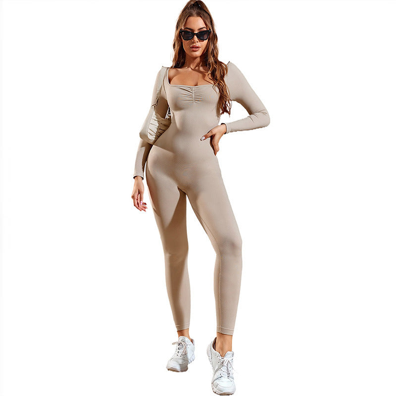 Tight Yoga Bodysuit with Long Sleeve Women
