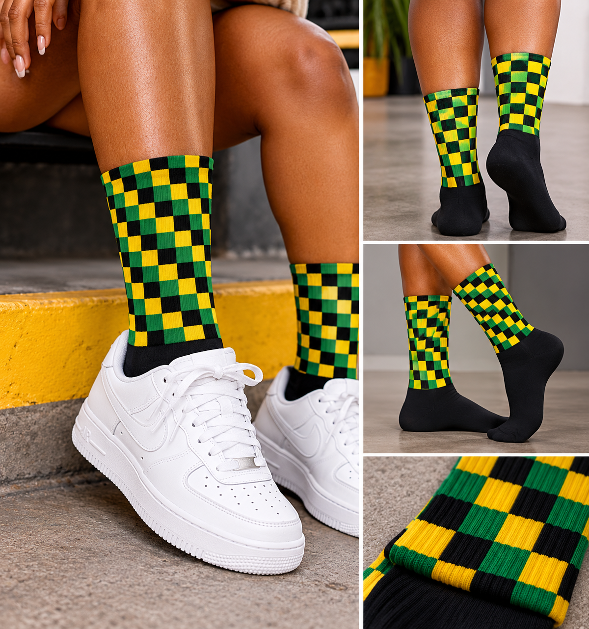 Jamaica Checkered Unisex Socks