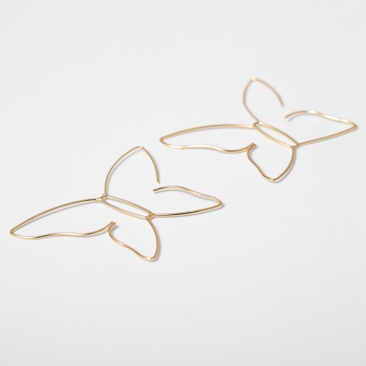 Stylish Butterfly Earrings Women Cross-border Fashion Copper Earrings