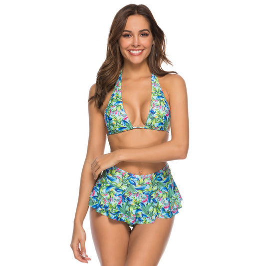 Tropical Paradise Halter Bikini Set