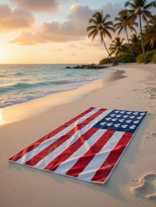 America Love Beach Towel