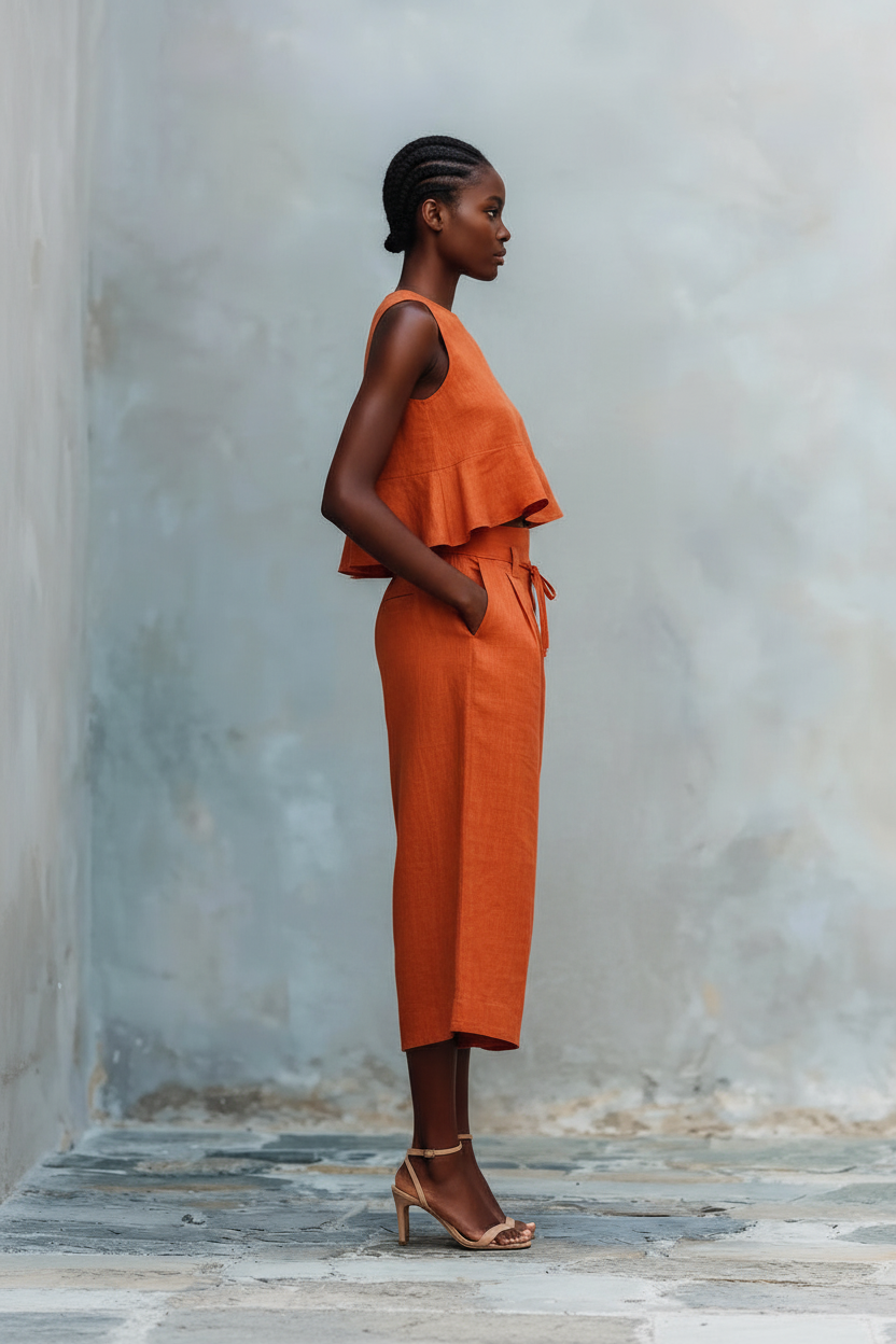 The Siena Flounce Crop & Wide-Leg Culotte Set