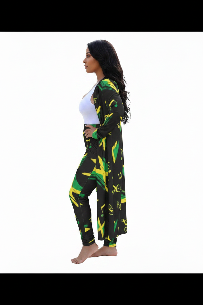 Jamaica Rhythm Cardigan and Leggings Set