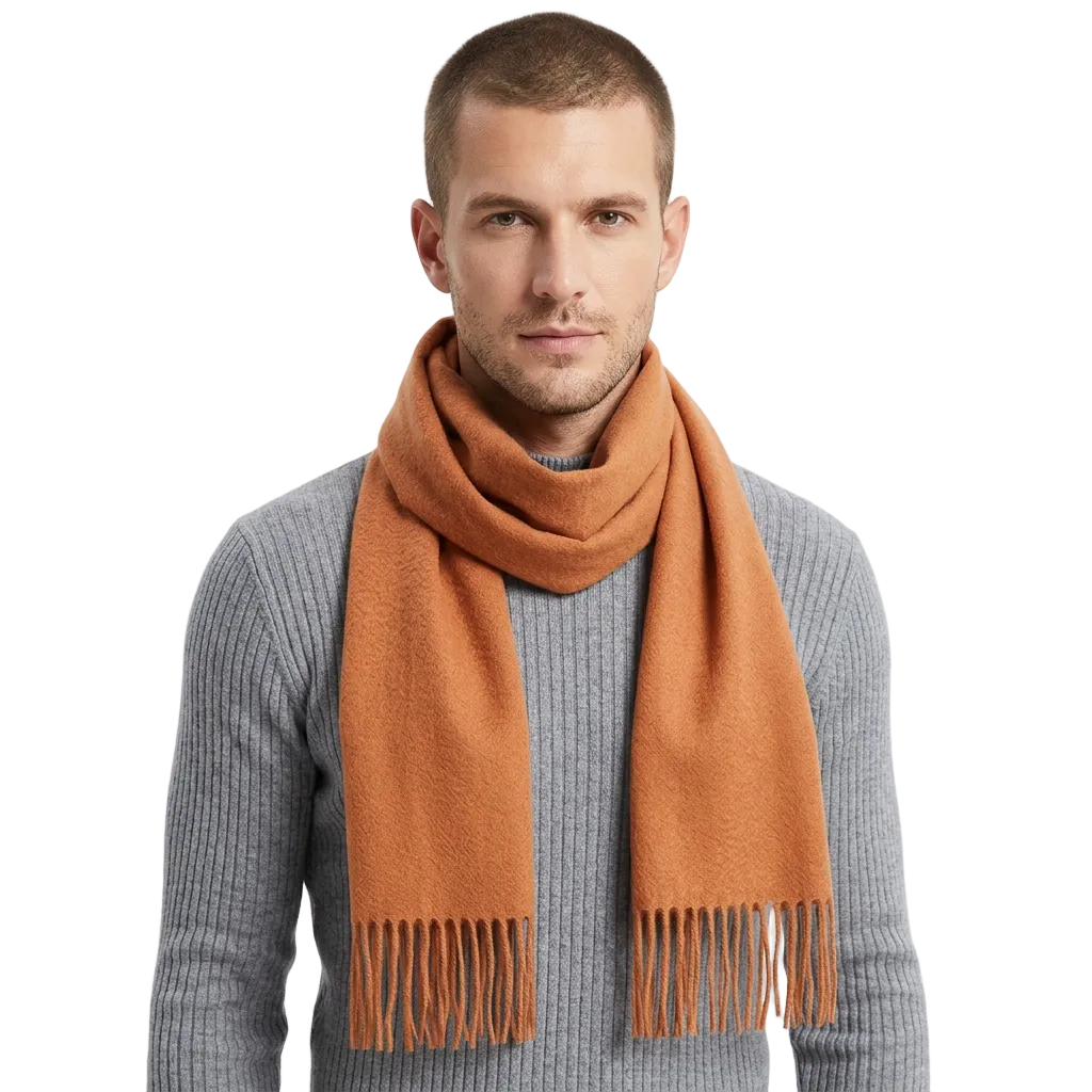 Bronxinit Luxe 100% Cashmere Scarf – Brown Winter Neck Scarf, Elegant Cold Weather Gift