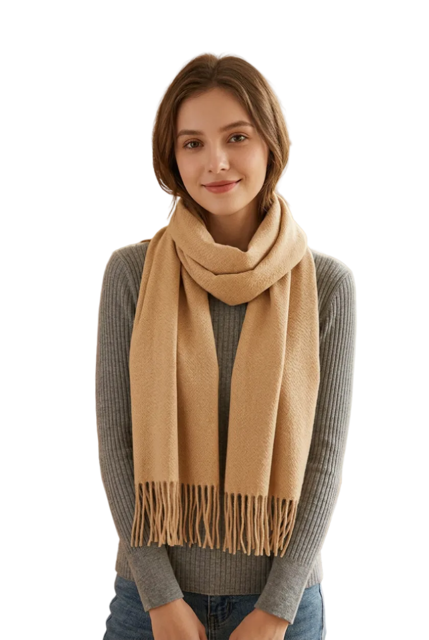 Bronxinit Luxe 100% Cashmere Scarf – Brown Winter Neck Scarf, Elegant Cold Weather Gift