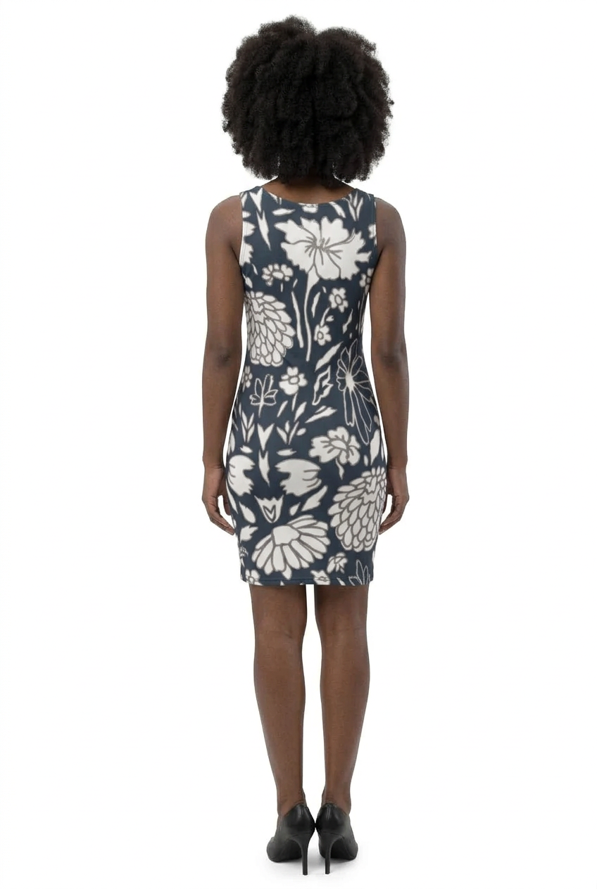 Bronxinit Midnight Bloom Floral Bodycon Dress