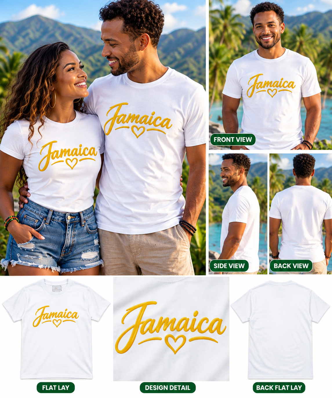 Jamaica Love Short-Sleeve Unisex T-Shirt