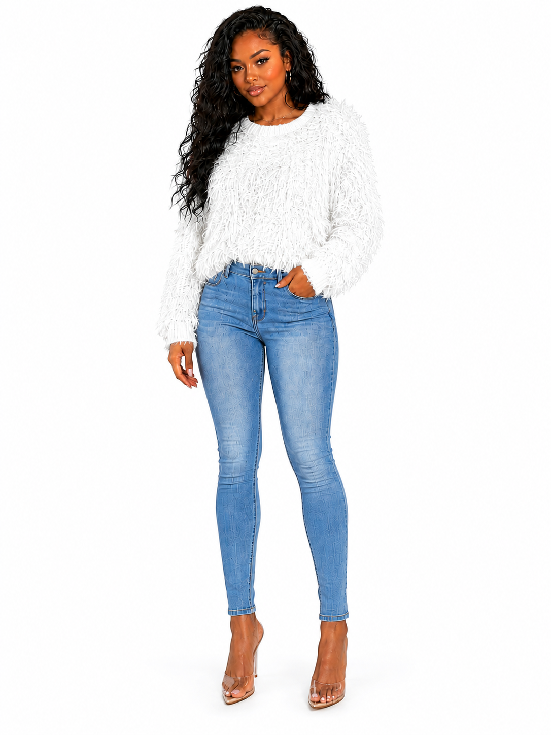 Bronxinit Cloud Luxe Fuzzy Sweater | Women’s Ultra-Soft Eyelash Knit Pullover