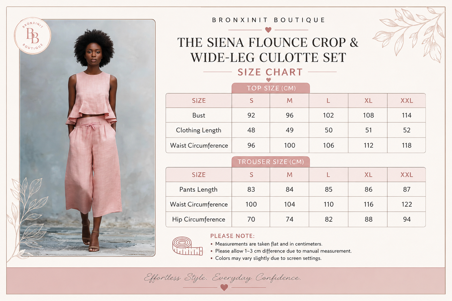 The Siena Flounce Crop & Wide-Leg Culotte Set