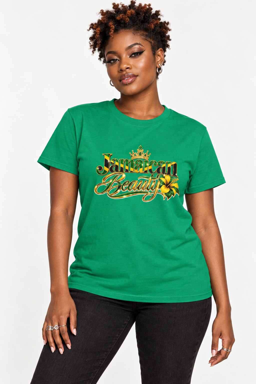 Jamaican Beauty Short-Sleeve Women T-Shirt