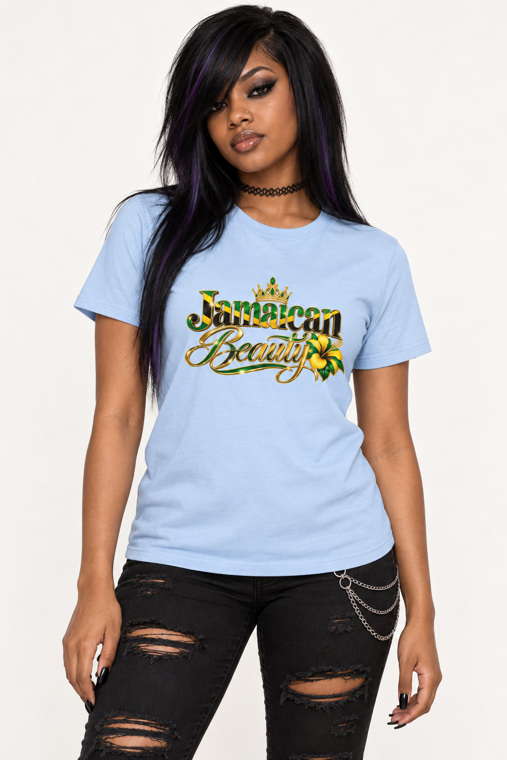 Jamaican Beauty Short-Sleeve Women T-Shirt