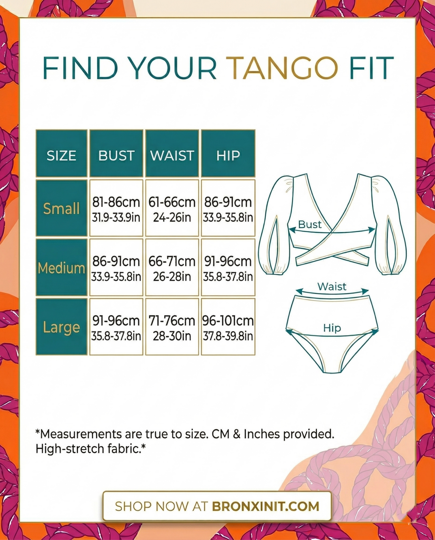 Mango Tango High Waist Split Long Sleeve Swimwear