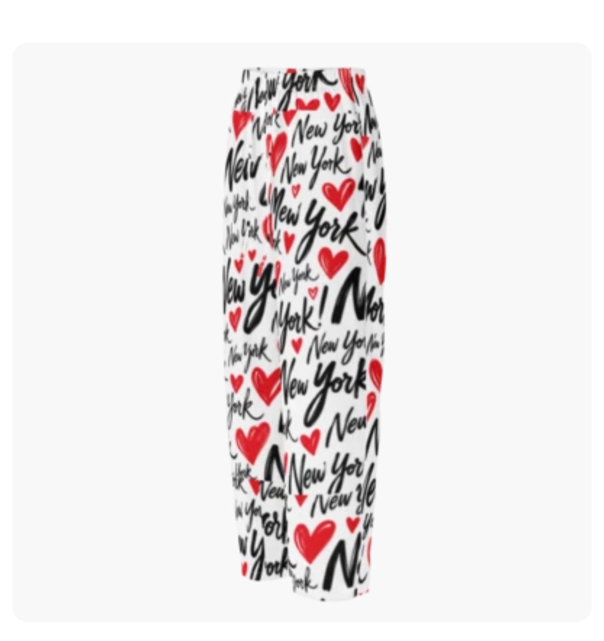 New York Love Affair Women’s Pajama Set, NYC Heart Print Long Sleeve Sleepwear, New York City Gift for Her, Matching Pajamas