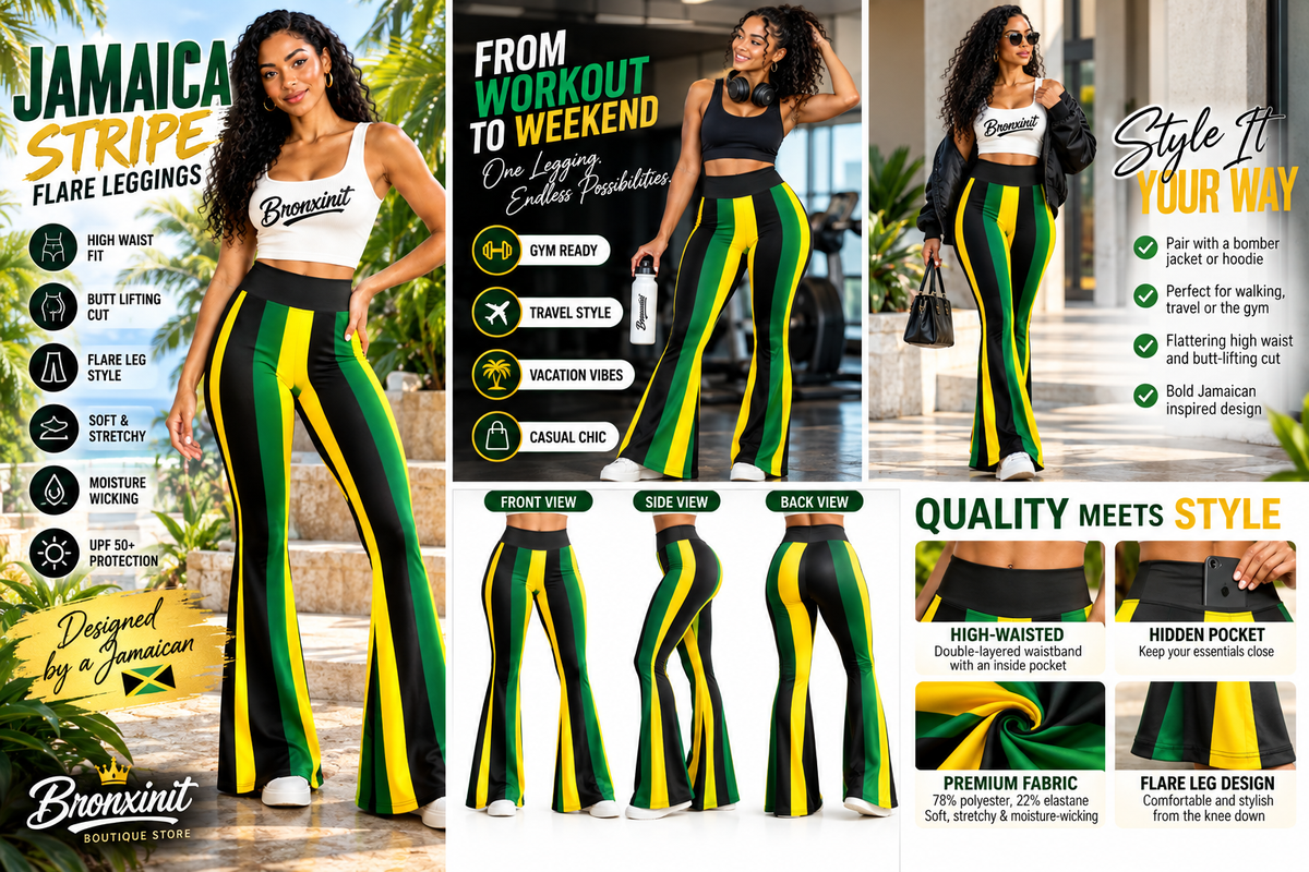 Jamaica Stripe Flare Leggings