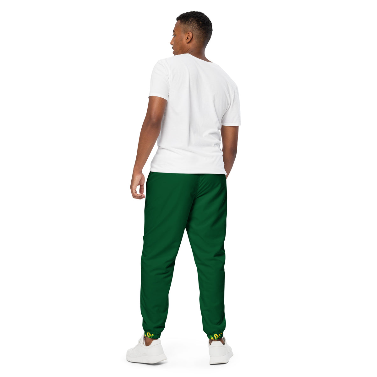 Jamaica Men’s Track Pants – Green Jamaican Print Joggers | Yardie Pride by Bronxinit