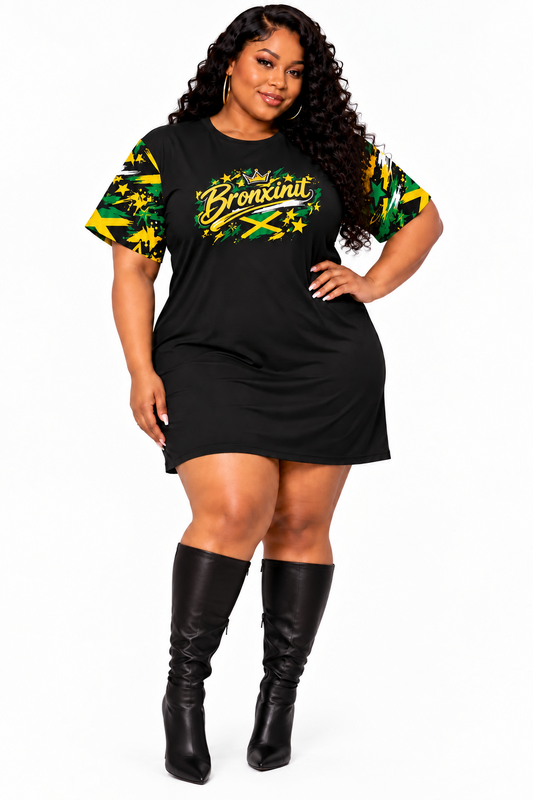 Jamaica Street Vibes Graphic Mini Dress 🇯🇲