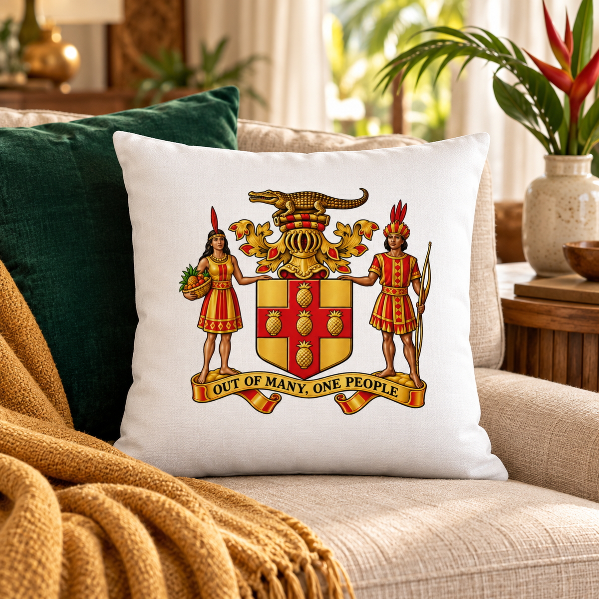 Jamaica Coat of Arms Premium Pillow