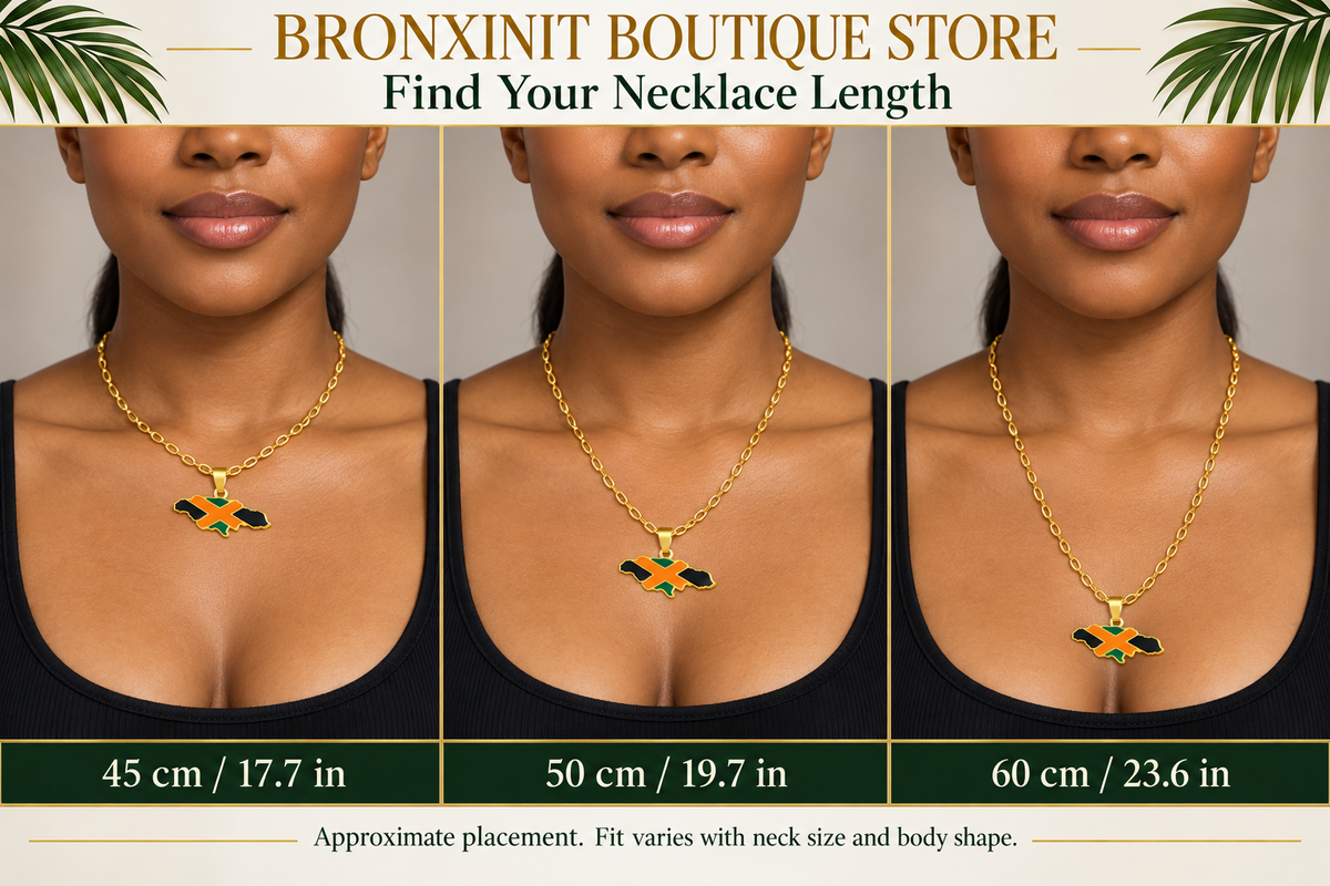 Yardie Roots Jamaica Map Pendant Necklace – Gold-Tone Jamaican Flag Chain, Unisex Caribbean Pride Jewelry