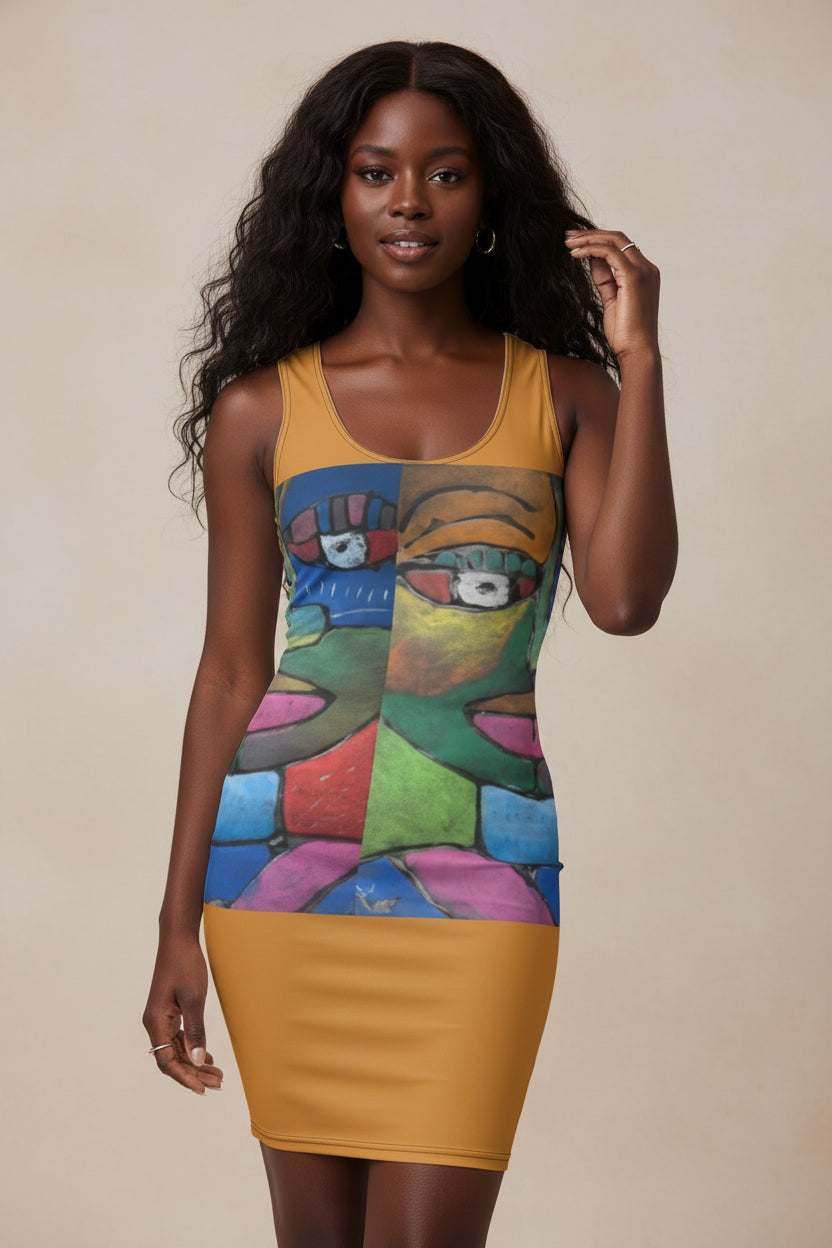 Marc- Anthony Collection Brown Bodycon dress