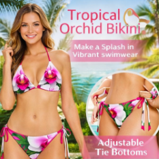 Orchid Bliss Women Tie-Side Bikini