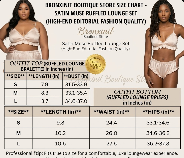 Satin Muse Ruffled Lounge Set