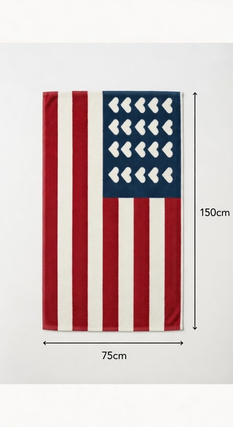 America Love Beach Towel
