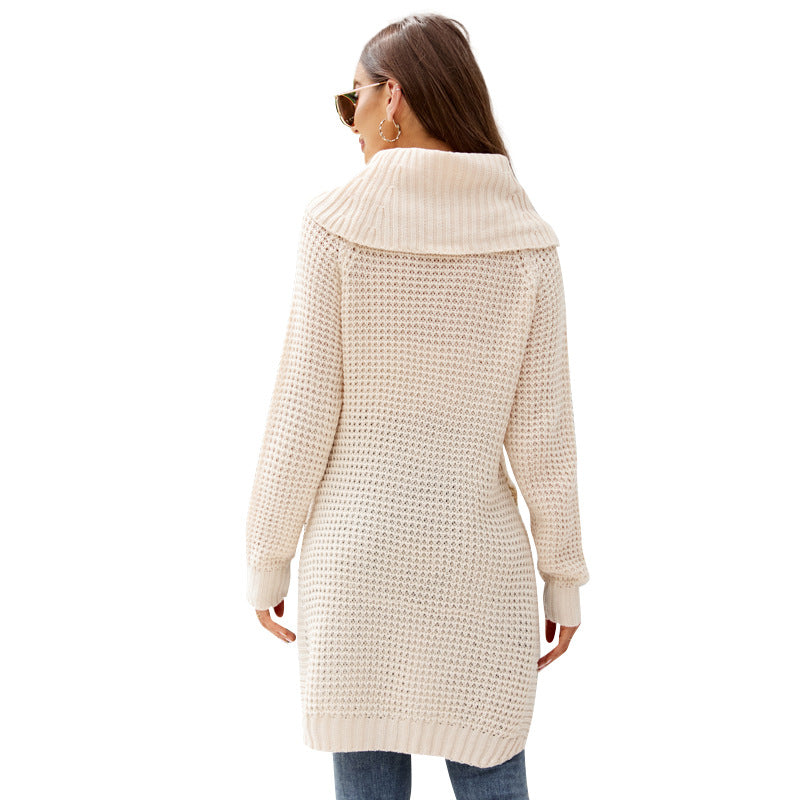 New Loose Solid Color Versatile Knitted Dress