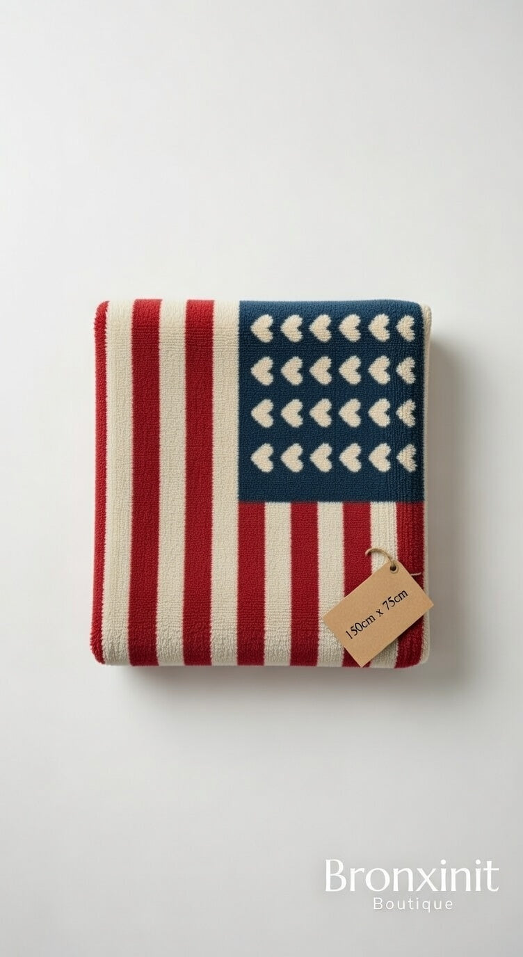 America Love Beach Towel