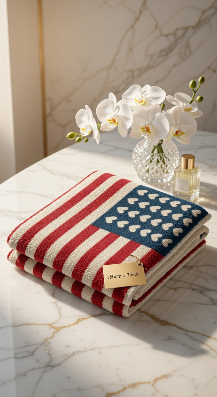 America Love Beach Towel