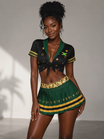 Jamaican Flag Cheerleader Outfit by Bronxinit